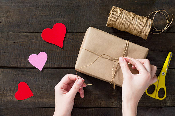 istock Packaging Valentine's Day or birthday presents. 636799048