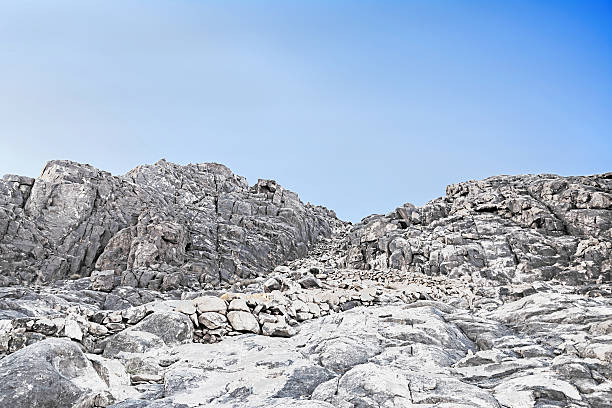 istock Mount Moses desert sunrise. Nature Background with sky and rocks 636800610