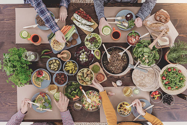 istock Group of friends having dinner 636801758