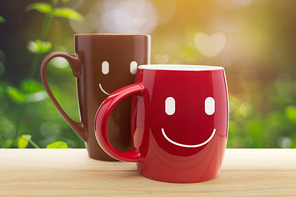 istock Double happy mugs in the garden 636801824