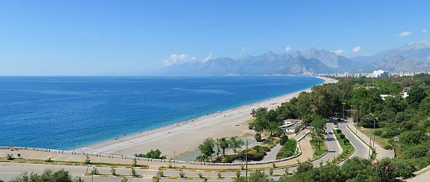 istock Road at Konyaalti Beach in Antalya, Turkey 636801984