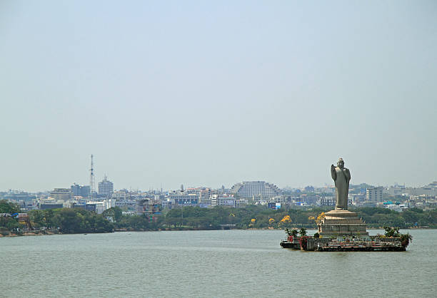 estatua de gautam buddha en hyderabad - part of buddha fotografías e imágenes de stock