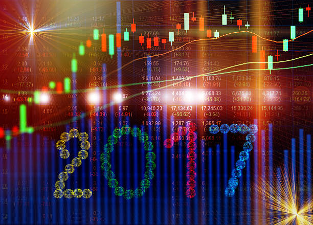 istock Stock market on display in 2017,Business crisis concept. 636806502
