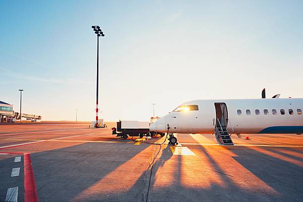 istock Airport at the sunset 636809464