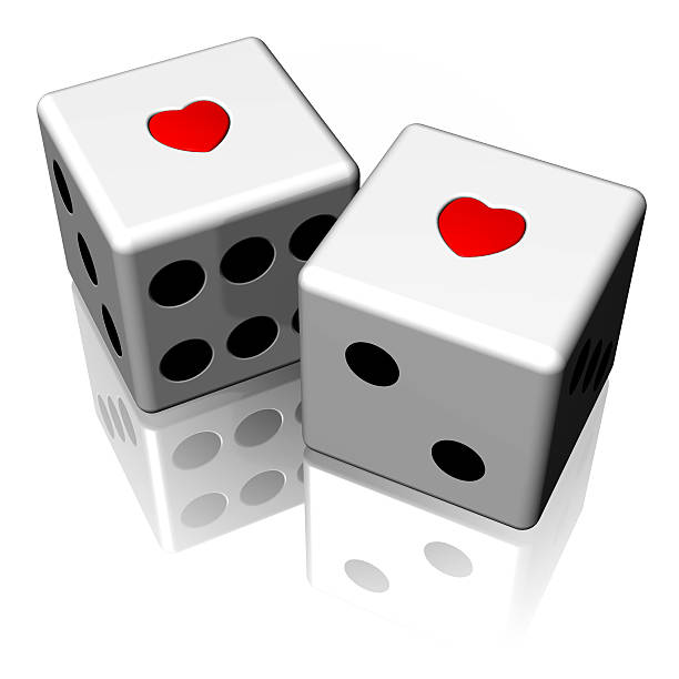 istock Valentine's day. Couple gaming dice. 636810852