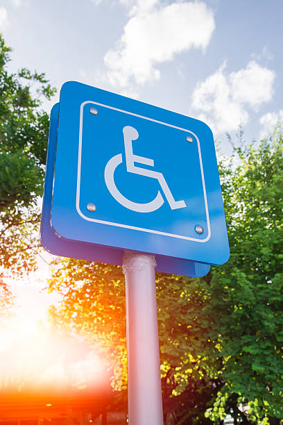istock Disability Car Park, Parking for disability persons. 636811024