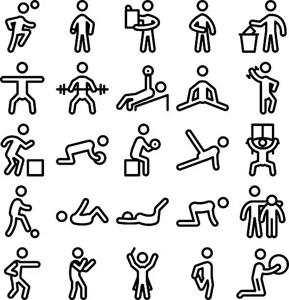 Vector illustration of Pictograms Vector Icons 6