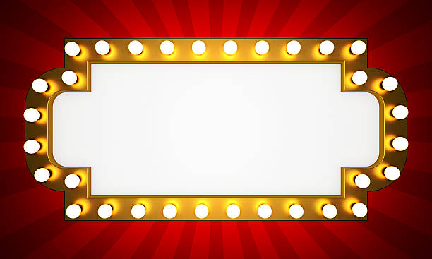 istock Golden retro cinema banner 636811972