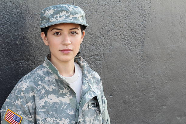 istock Female US Army Soldier wearing uniform 636814682