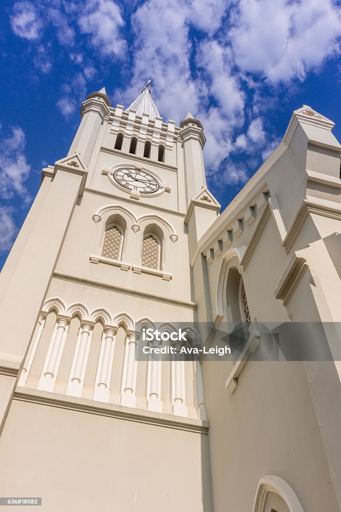 Old White Church against deep blue sky, Robertson, South Africa - Royalty-free Robertson Stockfoto