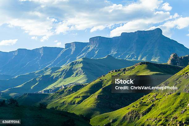 Mountains Valley Landscape Stock Photo - Download Image Now - Drakensberg Mountain Range, Mountain, South Africa