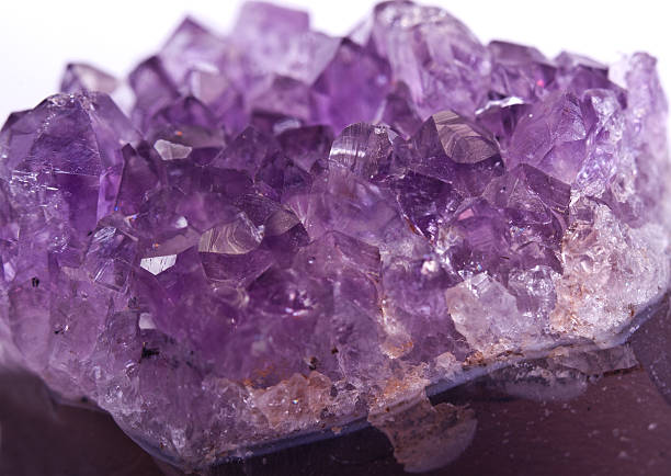 istock Amethyst is a violet variety of crystal quartz. Macro 636822558