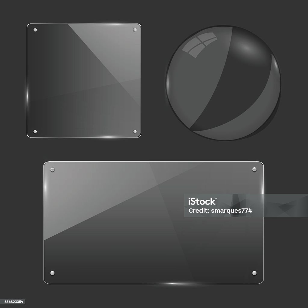 Glass Object Vector Glass Objects Illustration Stock Illustration - Download Image Now ...