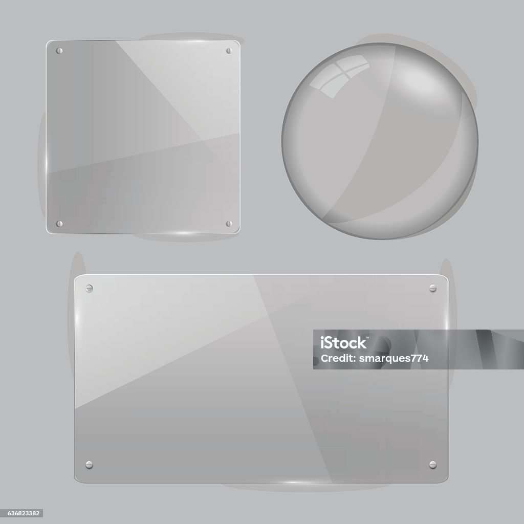 Glass Object Vector Glass Objects Illustration Stock Illustration - Download Image Now ...