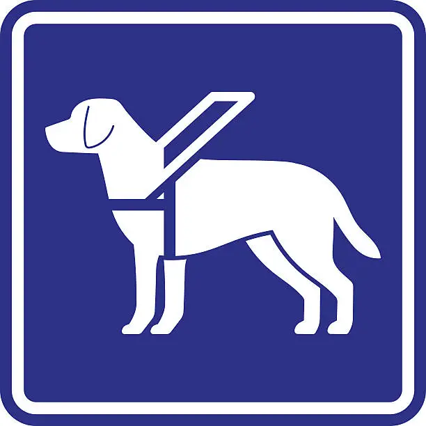 Vector illustration of Guide dog sign