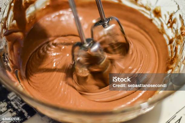 Mixing Ingredients With Electric Mixer To Make Cookies Stock Photo - Download Image Now