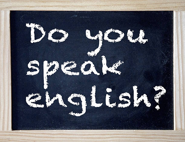 istock chalkboard with the question Do you speak english 636835596