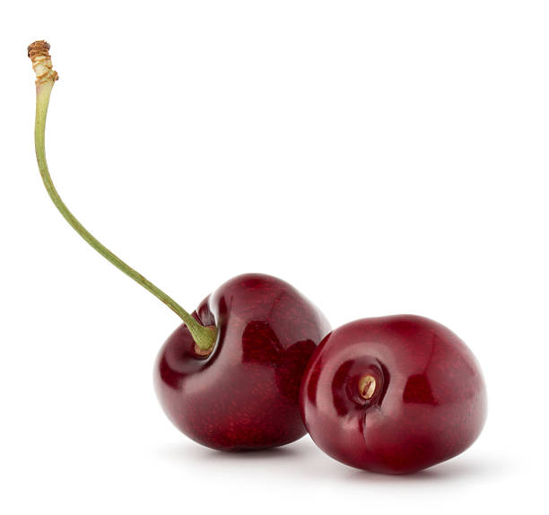 istock Sweet cherry berries isolated on white background cutout 636839592