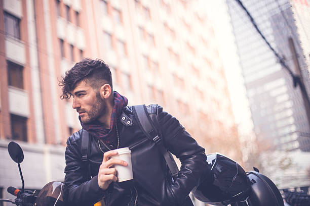 istock Man by the bike 636841044