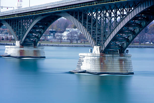 istock Long Exposure Daylight Exterior Picture of Peace Bridge 636841820