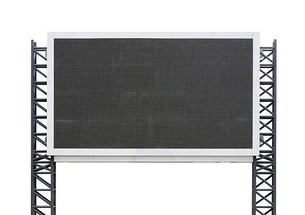 large sign board isolated on a white background (with clipping part)