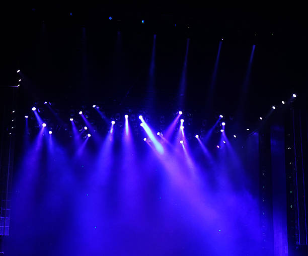 istock Defocused entertainment concert lighting on stage 636845212
