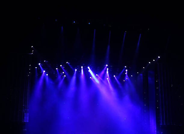 istock Defocused entertainment concert lighting on stage 636845226