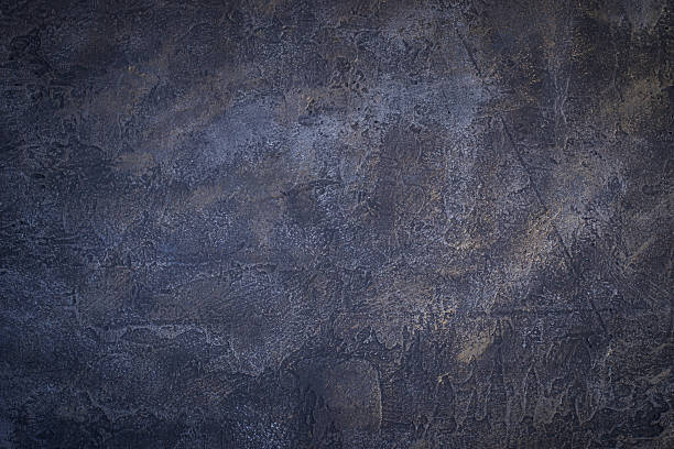 istock Dark plastered background with vignette. Top view with copy spac 636848114
