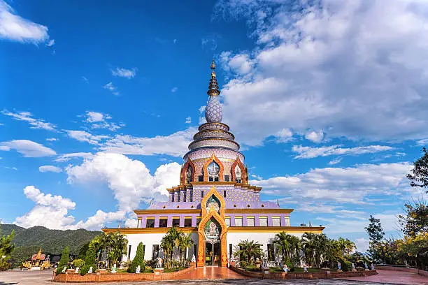 Photo of Pagoda of Tha ton temple.