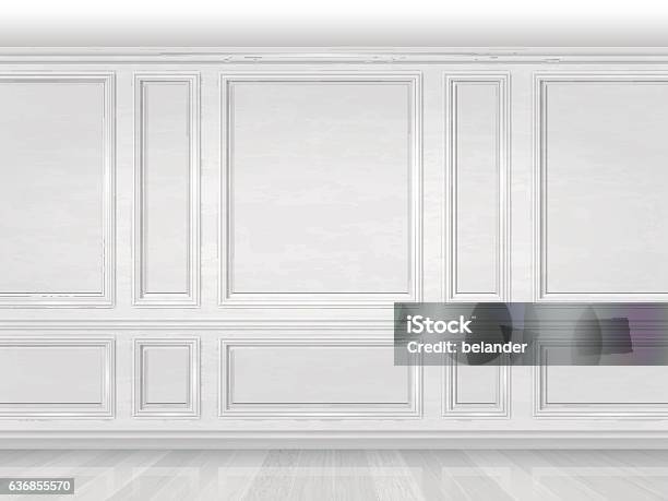 White Wooden Wall Panel Stock Illustration - Download Image Now - Wall - Building Feature, Wood Paneling, Vector