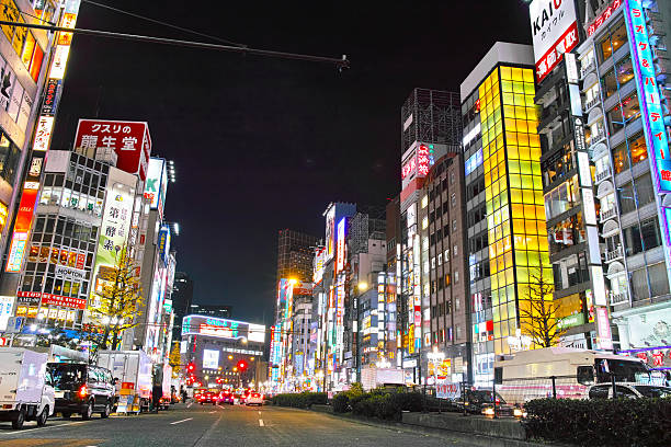 istock Shinjuku Kabukicho in the night (Yasukuni street) 636859444