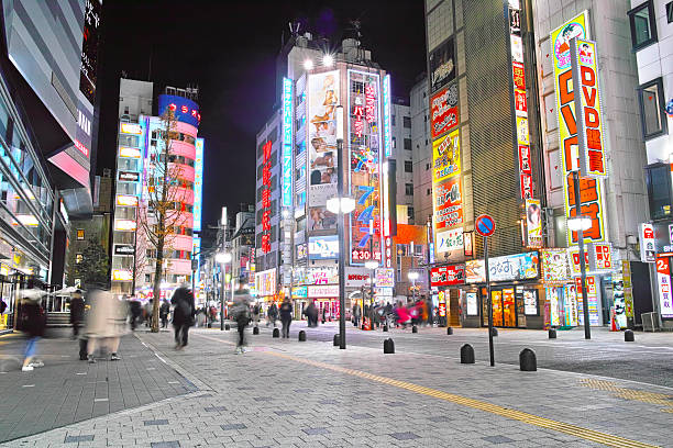 istock Shinjuku Kabukicho at night (Nakamise-dori) 636860222