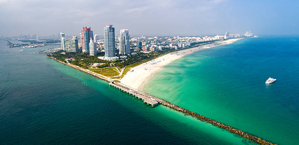 istock Miami Florida South Beach Aerial Panorama 636861258