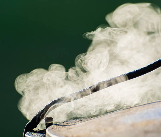 istock Cooking in the nature. Cauldron on fire in forest 636865656