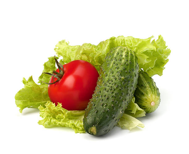 istock Tomato, cucumber vegetable and lettuce salad 636869610