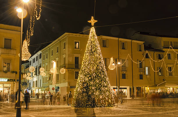 istock Christmas ornaments in the old town 636871492