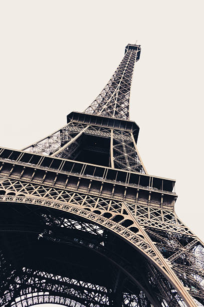 istock Eiffel tower in Paris, France - diagonal 636871602