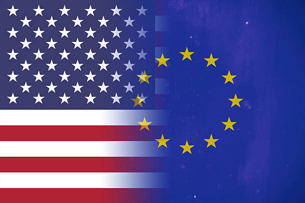 istock USA and European Union flag 636872040