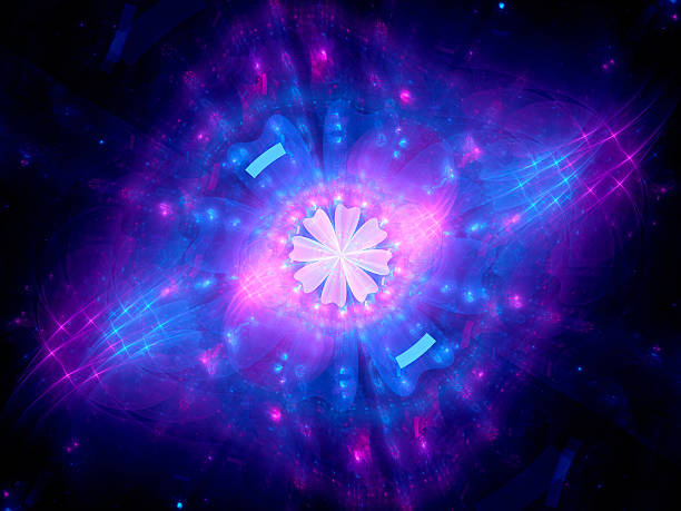 istock Colorful glowing spiritual energy in space 636873852