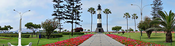 La Marina light house in Miraflores in Lima Peru La Marina light house in Miraflores in Lima Peru lima peru photos stock pictures, royalty-free photos & images