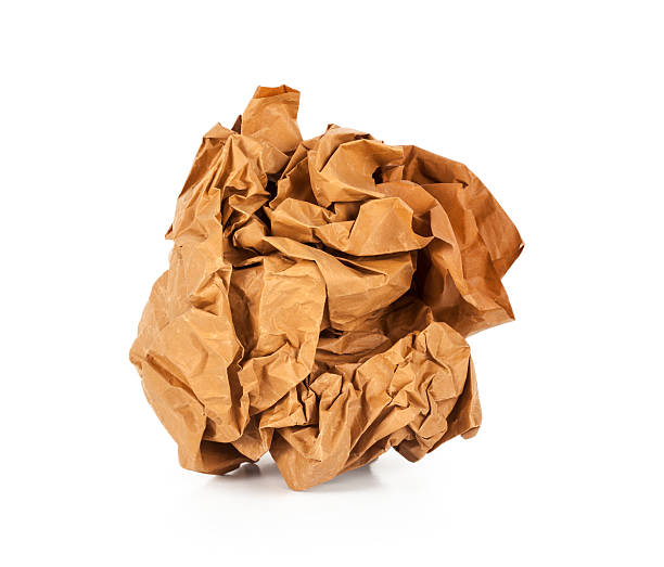 istock Natural brown paper on white background 636878962