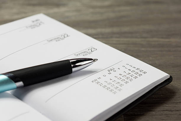 istock A calendar and a ballpoint pen 636879320
