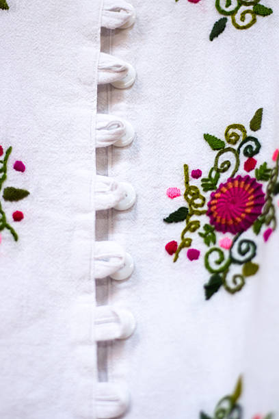 Colorful Vintage Embroidered Mexican Blouse
