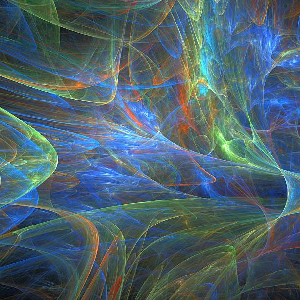 istock Digital paint from fractal canvas background 636881508