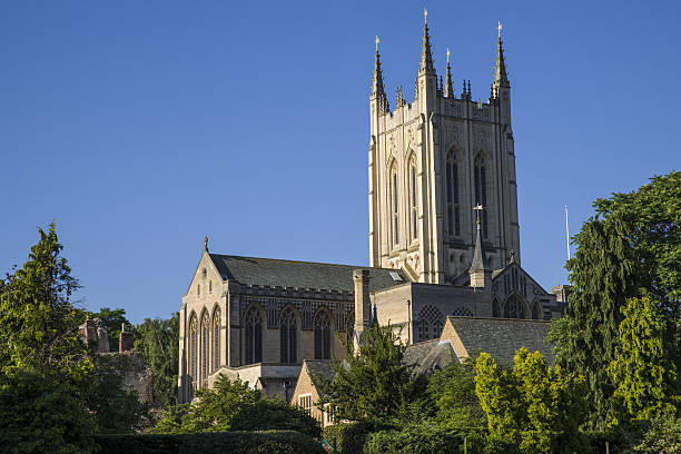 St. Edmundsbury Cathedral in Bury St. Edmunds A view of the historic St. Edmundsbury Cathedral in Bury St. Edmunds, Suffolk. bury st edmunds stock pictures, royalty-free photos & images