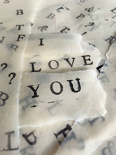 I Love You Stamp Letter Collage
