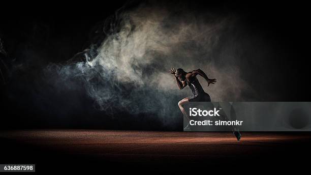 Athlete Running Stock Photo - Download Image Now - Athlete, Running, Sport