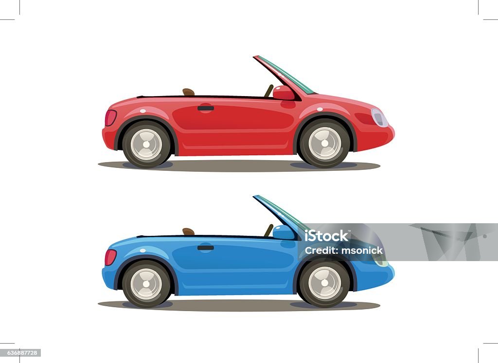 Two Kits Two Kit Car Stock Illustration - Download Image Now - Convertible, Red ...