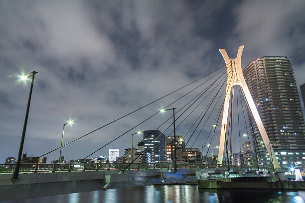 istock Japan Night view of the bridge 636889198