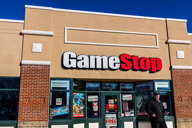 gamestop strip mall emplacement iv - editorial technology horizontal sign photos et images de collection